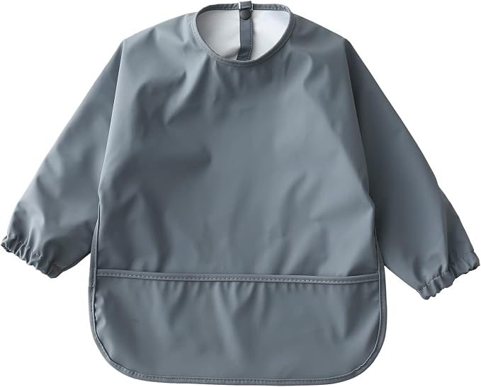 GZMM Waterproof Baby Bibs, Infant Toddler Long Sleeve Feeding Bib by GZMM