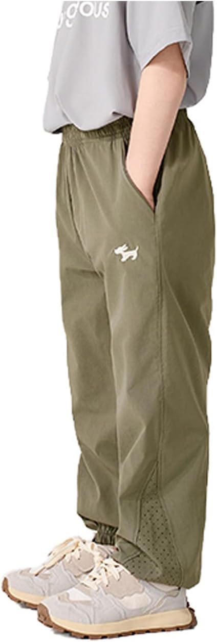 Boys Joggers Pants Youth Quick-Dry Lightweight Athletic Hiking Gym School Pants by Kolally