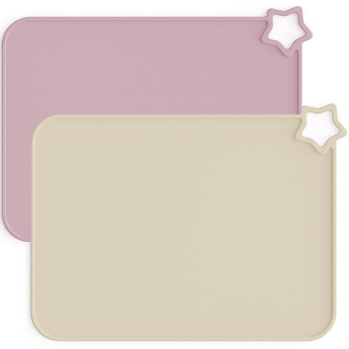 Moonkie Silicone Placemats for Baby & Kid, Stain-Proof Non-Slip Toddler Food by Moonkie