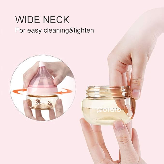 Baby Bottles for Newborn Baby PPSU Anti Colic Infant Bottles Wide Neck - Image 3