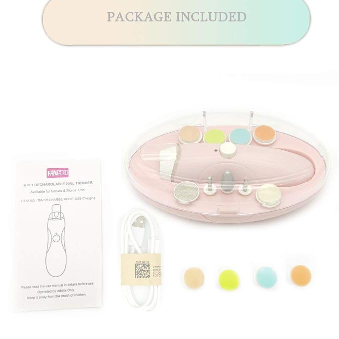 Rechargeable Baby Nail File, Fansidi Electric Baby Nail Trimmer - Image 8