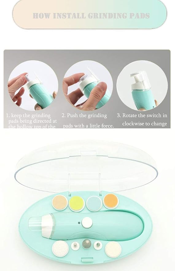 Rechargeable Baby Nail File, Fansidi Electric Baby Nail Trimmer - Image 7