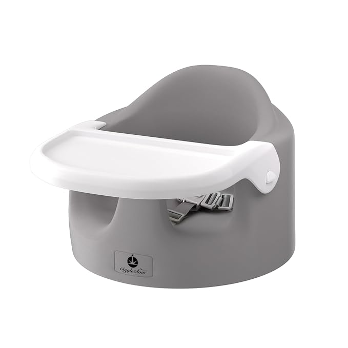Baby Floor Seat with Removable Tray – Portable Feeding & Activity Booster Seat by GiggleGlow