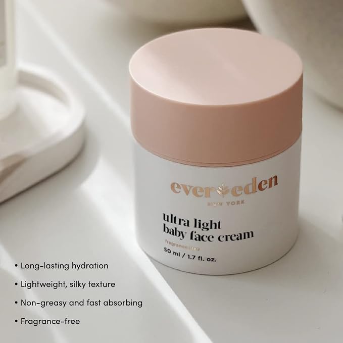 Evereden Ultra Light Baby Face Cream, 1.7 oz | Clean Baby Care | Non-toxic and - Image 2