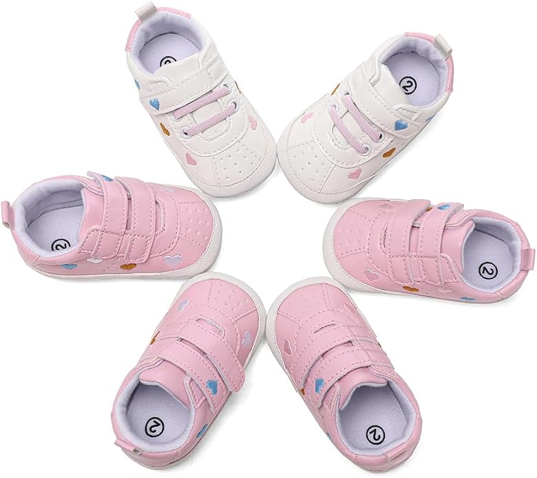 Clowora Baby Boys Girls Shoes Non-Slip Rubber Sole Sneakers Infant First - Image 5