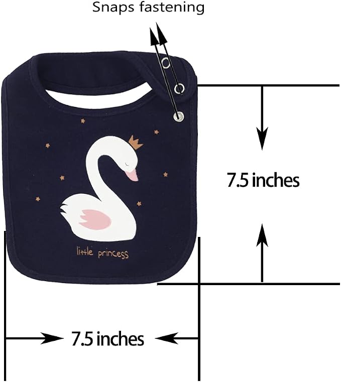 Maiwa 6 Pack Waterproof Cotton Baby Bibs - Image 4