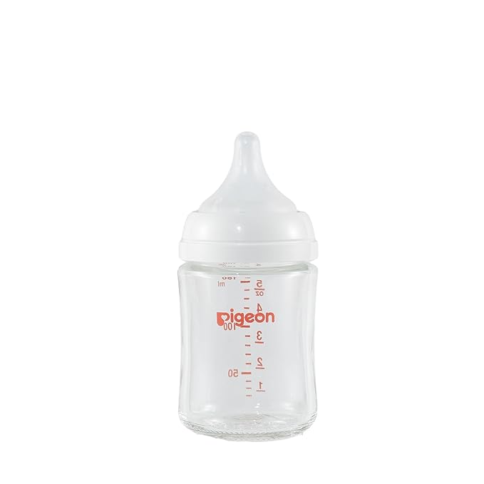 Pigeon Glass Nursing Bottle Wide Neck, Nurture & Nest, Anti-Colic, Streamlined - Image 2