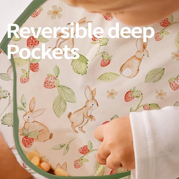 Feeding Bibs for Baby, 3 Pack-Waterproof & Easy Clean Feeding Bibs for Toddlers - Image 5