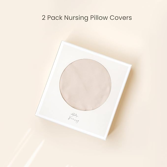 Konssy 2 Pack Nursing Pillow Covers, Stretchy and Soft Nursing Cover - Image 7
