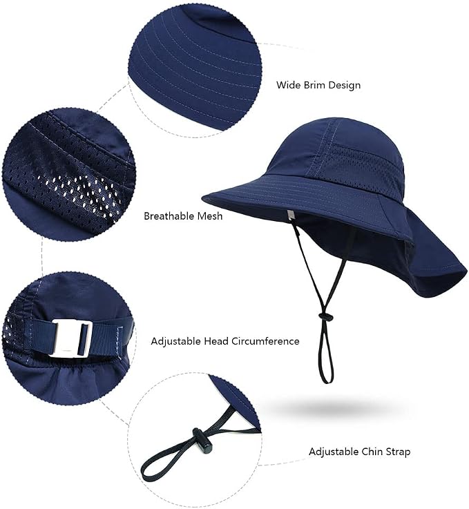 Baby Sun Protection Hat for Infant Toddlers Boys Girls UPF 50+ Sunhat for - Image 6
