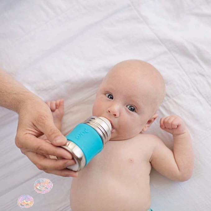 Pura Kiki 5oz/150ml Stainless Steel Anti-Colic Infant Bottle w/Silicone Natural - Image 8