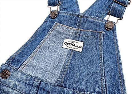 KIDSCOOL SPACE Baby Toddler 2 Buttons Adjustable Straps Fashion Jean Overall - Image 7