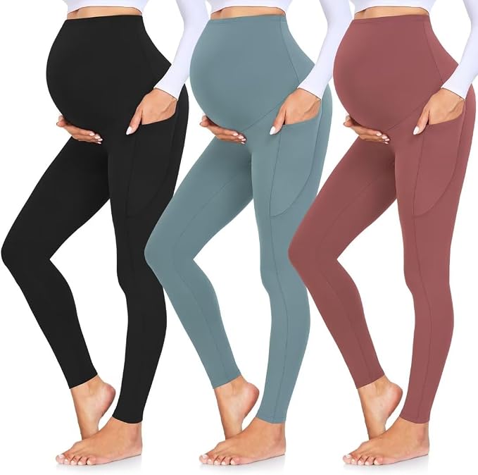 GROTEEN 3 Pack Women's Maternity Leggings by GROTEEN