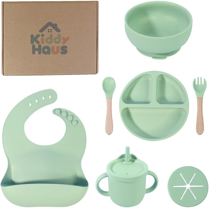 Silicone Baby Feeding Set | BPA-FREE |9 PCS Baby Led Weaning Supplies Self by Unknown