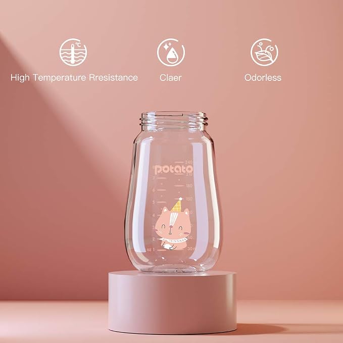 POTATO Glass Baby Bottles, Anti-Colic Breastfeeding Bottles - Image 4