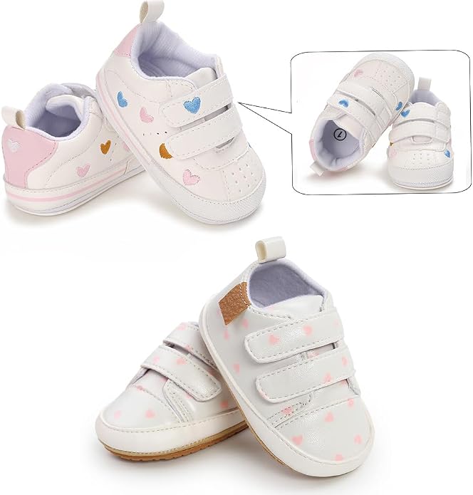 Clowora Baby Boys Girls Shoes Non-Slip Rubber Sole Sneakers Infant First - Image 4
