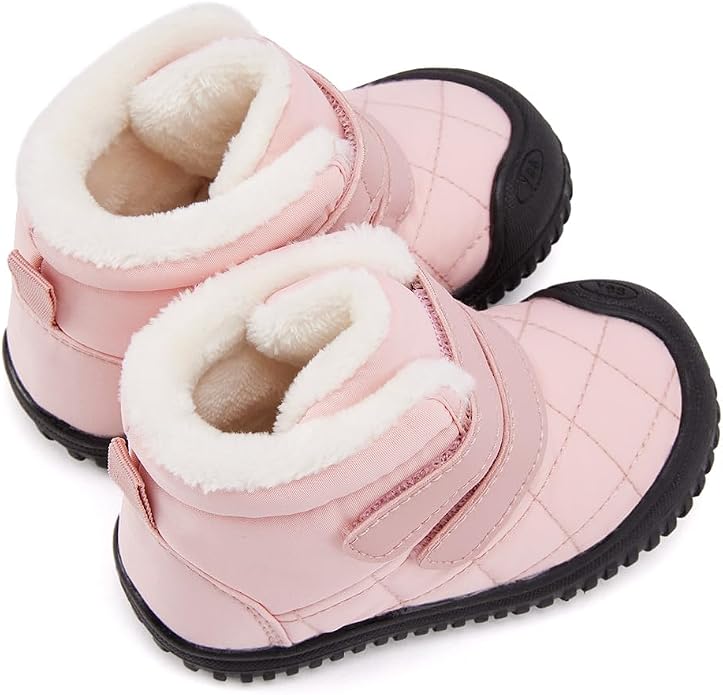 BMCiTYBM Toddler Baby Snow Boots Winter Shoes Boys Girls Cold Weather Baby Faux - Image 4