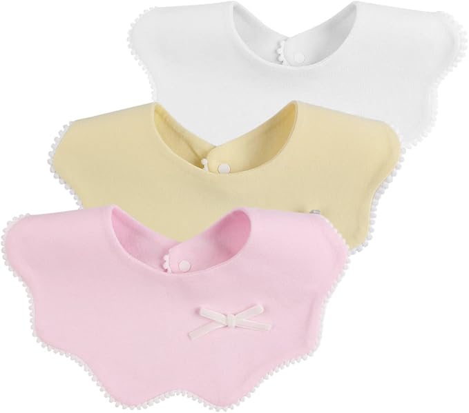 Bamery Baby Bandana Bibs White Cotton Drool Bibs by Bamery