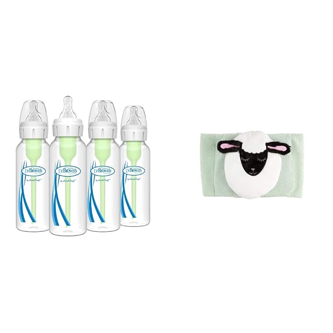Dr. Brown’s Anti-Colic Options+ Narrow Baby Bottles, 4oz 4-Pack and Infant by DrBrowns