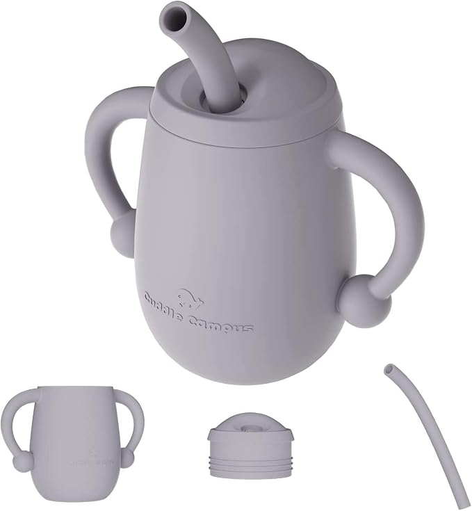 Cuddle Campus 100% Silicone Baby Training Cup, Shatterproof Toddler Sippy Cups by CuddleCampus