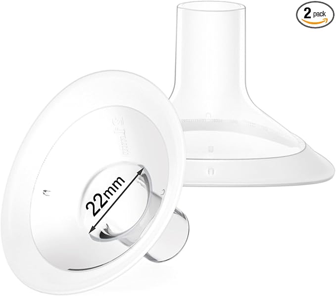 2 Count of 22mm Breast Pump Flanges Compatible by Mompmuir