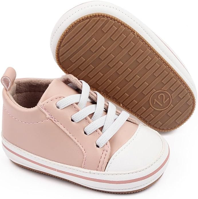 LONSOEN Baby Girls Boys Loafers Prewalker Dress Crib Shoes - Image 5