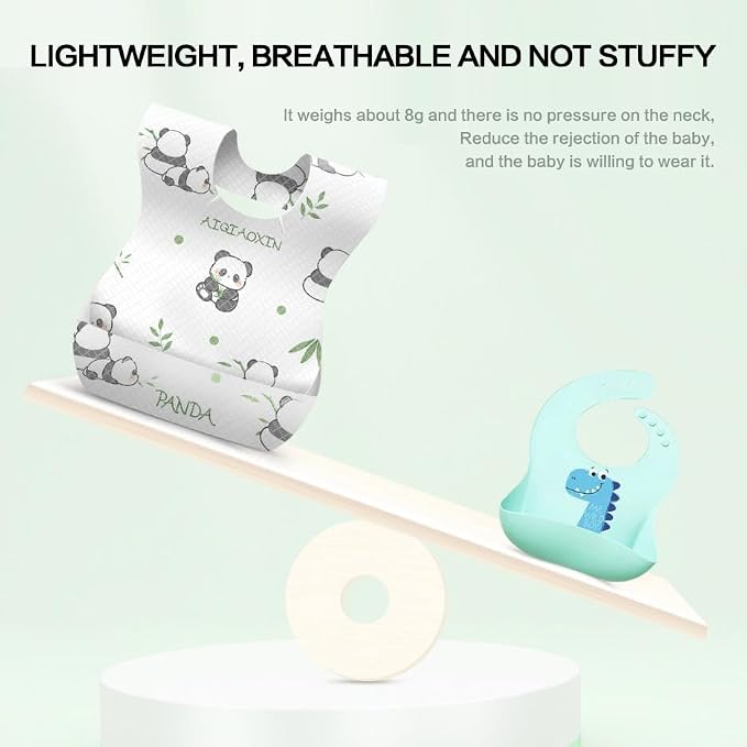 30/60pcs Baby Disposable Bibs-Individually Packaged, Leak Proof and Convenient - Image 3