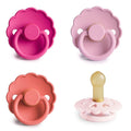 FRIGG Natural Rubber Baby Pacifier 4-Pack Rosy Romance | Made in Denmark | by mushie