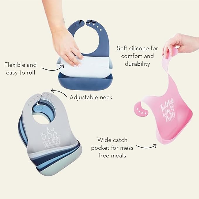 Bella Tunno Baby Bib for Eating, Waterproof Silicone Bib - Image 7