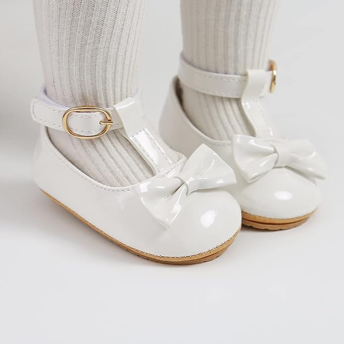 COSANKIM Baby Girls Mary Jane Flats Shoes Anti-Slip Rubber Sole Infant Toddler - Image 2