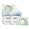 Natural Glass Baby Bottle for Breastfeeding Babies, 3oz Newborn Anti-Colic Baby by yanyoyo