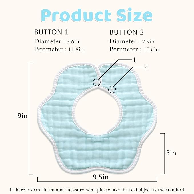 Baby Bibs Muslin Drool Teething Drooling Bibs - Image 4