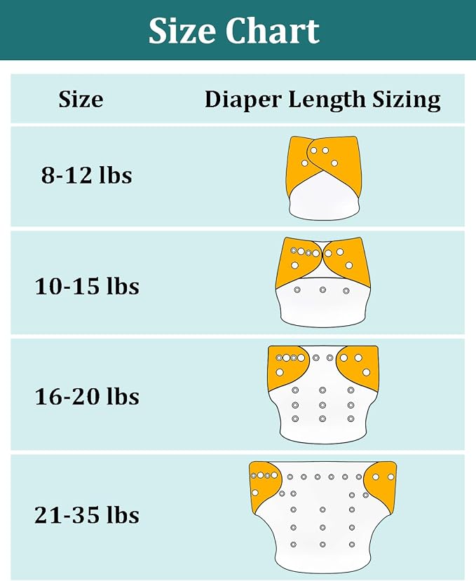 babygoal Reusable Charcoal Cloth Diapers - Image 7