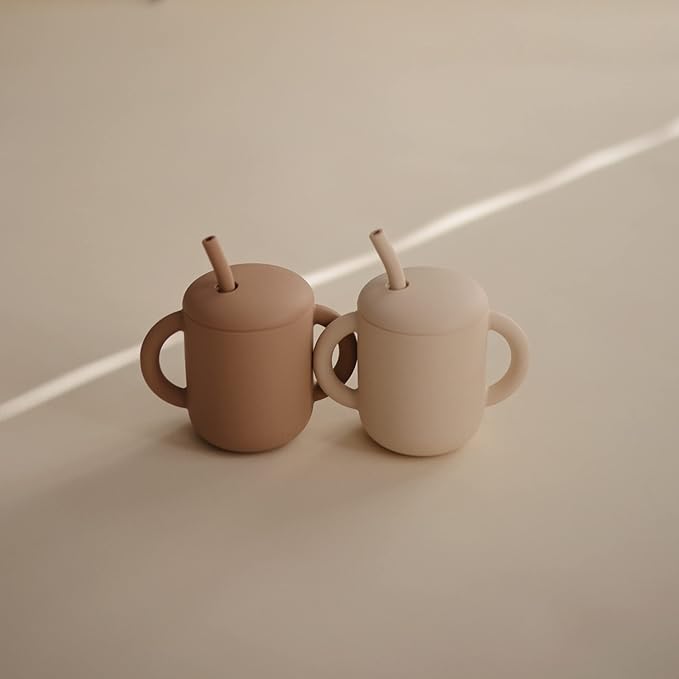 mushie 100% Silicone Training Cup & Straw - Image 2