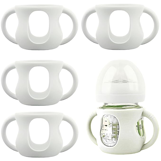 4 Pack Silicone Sleeves for Avent Natural Glass Baby Bottles, Silicone and by Unknown