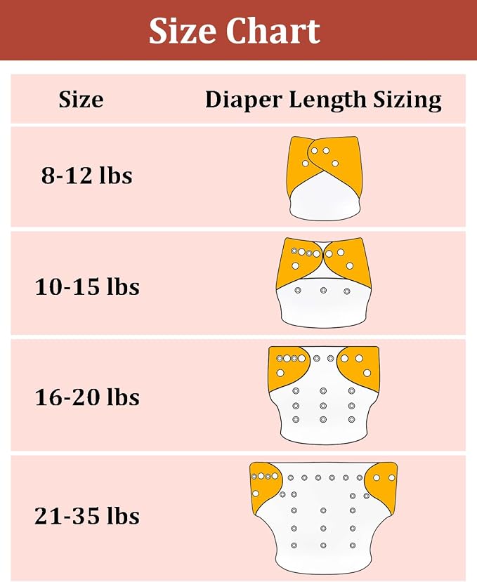 babygoal Reusable Charcoal Cloth Diapers - Image 7