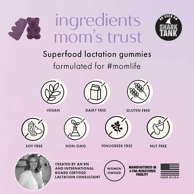 Boobie Bears Lactation Support Gummies | Helps As Milk Supply Booster & - Image 2