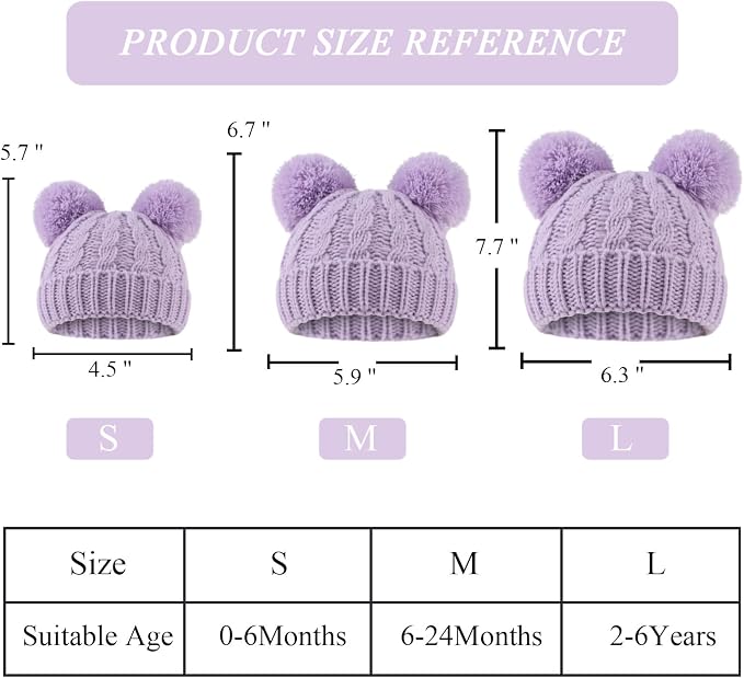 Yuoahcn Baby Girl Beanie Winter Baby Boy Hat - Image 6