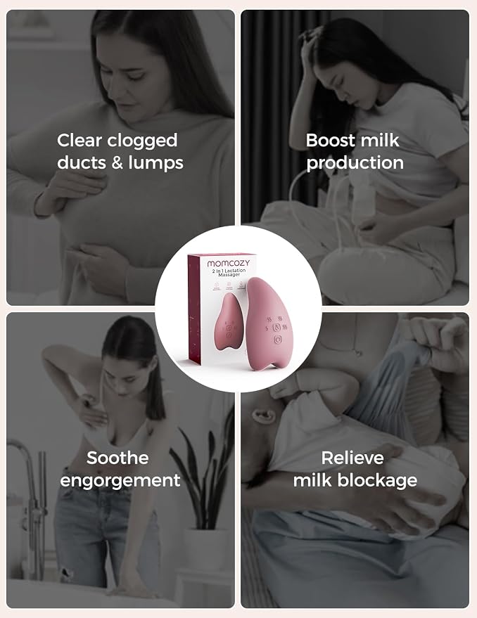 Momcozy Warming Lactation Massager Pro, 8 Vibration Modes & 4 Heating Levels - Image 8