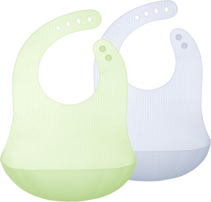 Olababy Fold N Go Silicone Baby Bib w Travel Case | Lightweight Design Eases by Olababy