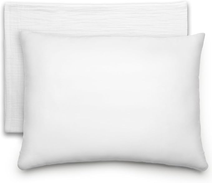 Comfy Cubs Toddler Pillow with Muslin Pillowcase, 13 x 18 in by ComfyCubs