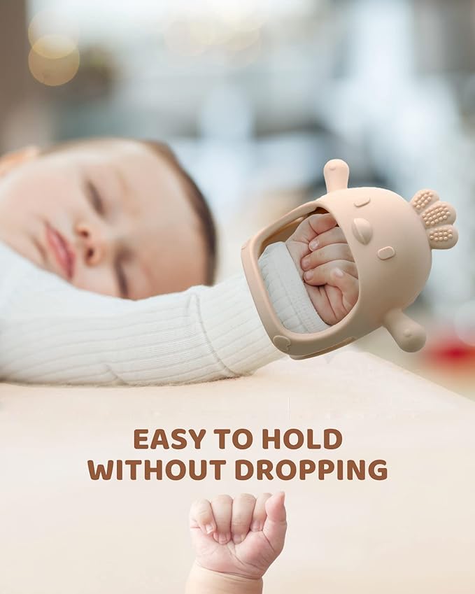 3 Packs Baby Teething Toy Silicone Teething Mitten - Image 2
