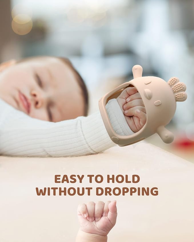 3 Packs Baby Teething Toy Silicone Teething Mitten - Image 2