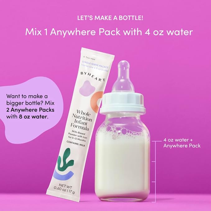 ByHeart Whole Nutrition Anywhere Pack™ Infant Formula Powder, Made - Image 4