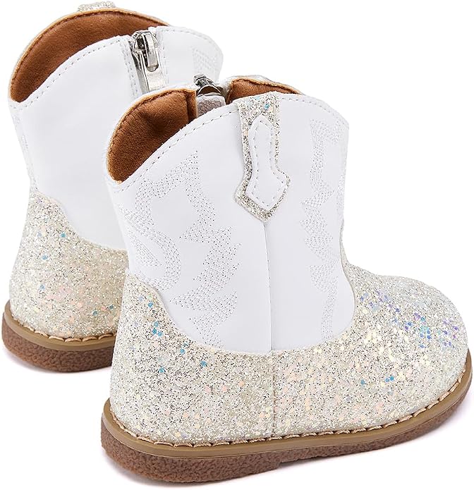 BMCiTYBM Baby Cowboy Cowgirl Boots Infant Western Shoes Boys Girls Round Toe - Image 5