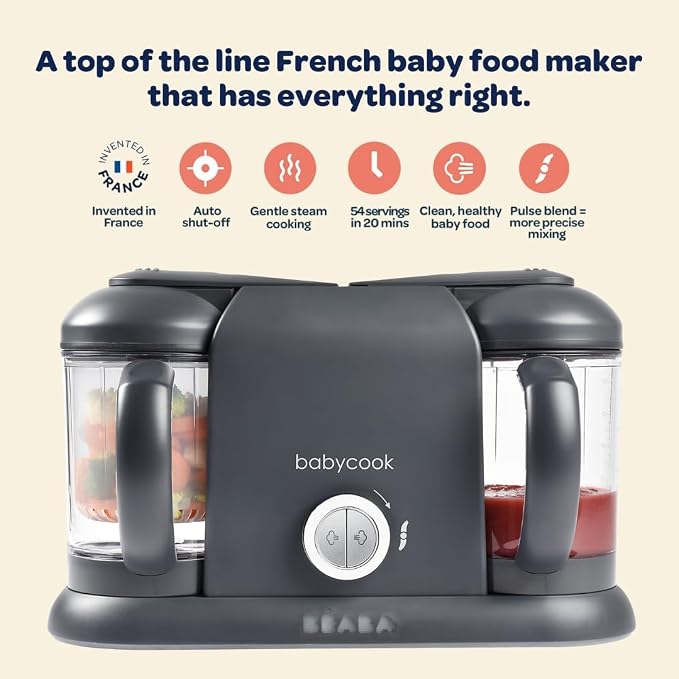 BEABA Babycook Duo 4 in 1 Baby Food Maker, Baby Food Processor, Baby Food - Image 2