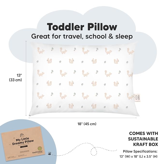 KeaBabies 2-Pack Toddler Pillow 13x18 - Image 3