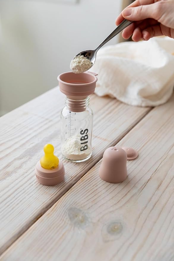 BIBS Baby Glass Bottle Complete Set 225 ml | BPA Free Natural Rubber | Made in - Image 3