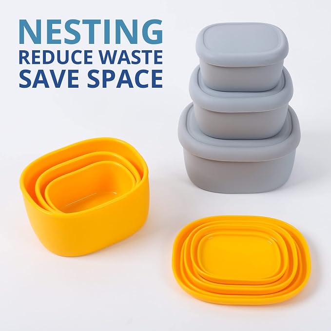 BLUE GINKGO Nesting Silicone Containers - Image 3