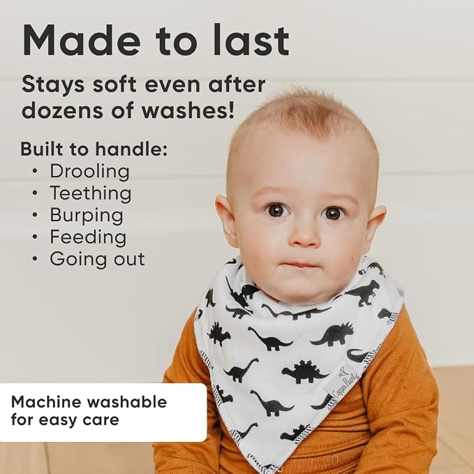 Copper Pearl 4 Pack Soft Cotton Baby Bibs - Image 4